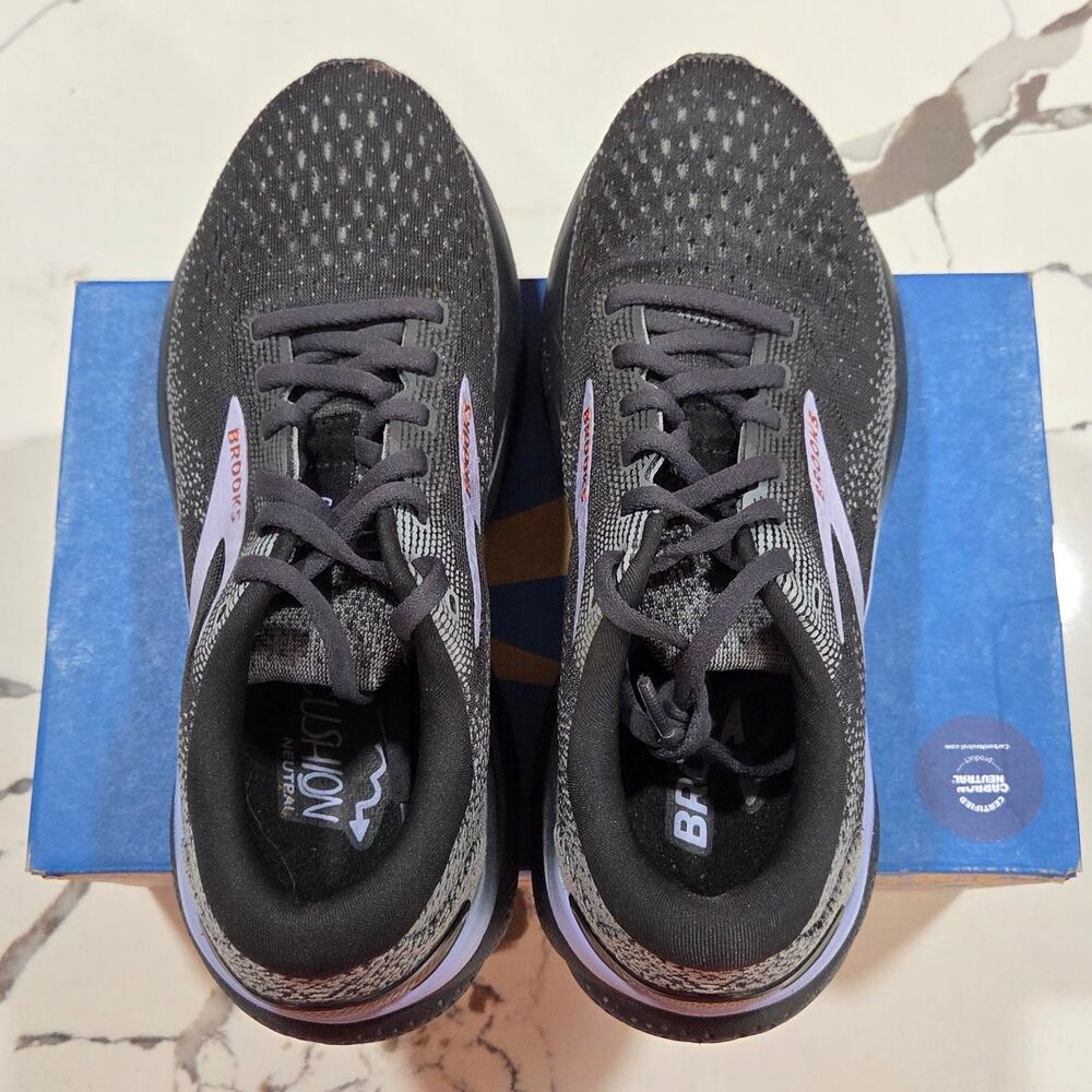Brooks Ghost 16 Ebony Lavender Size 7.5 Women's Running Shoes 120407 1B 093 - Picture 6 of 10